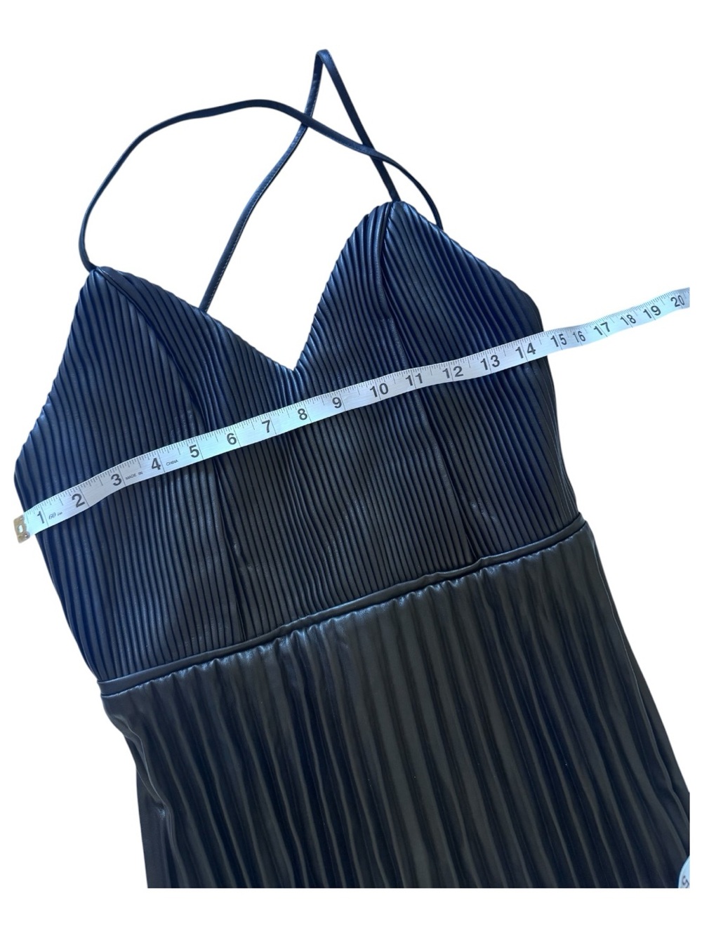 Banana Republic Black Pleated Midi Dress with Spaghetti Straps - Picture 5 of 7